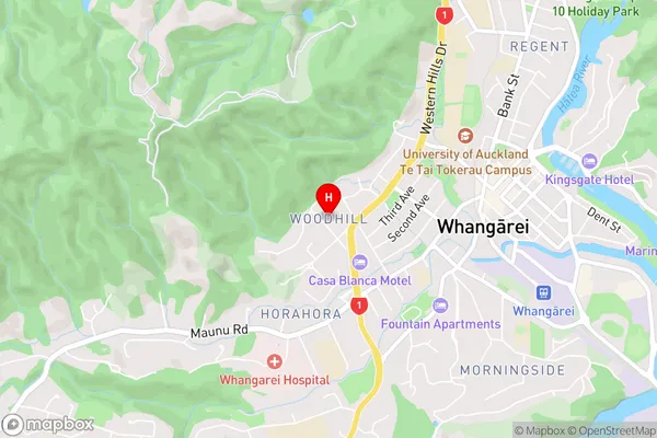 Woodhill,Northland Area Map