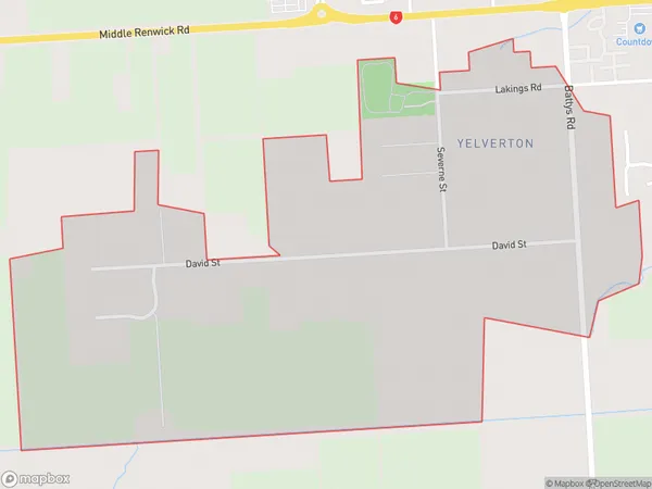 Yelverton, Marlborough Polygon Area Map