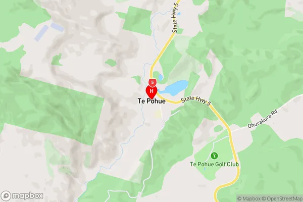 Te Pohue,Hawke's Bay Area Map