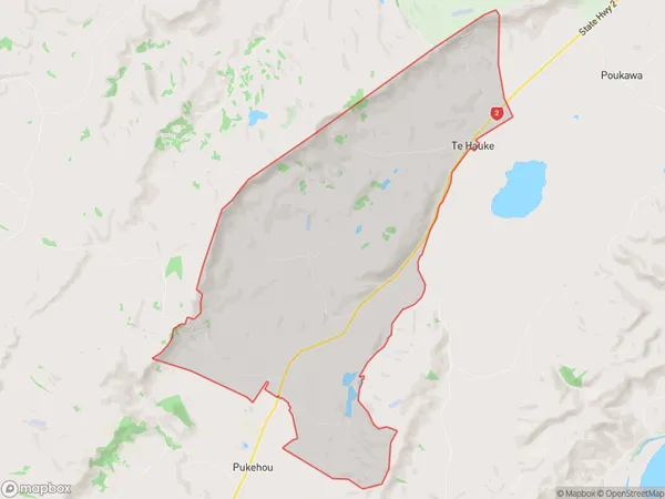 Te Hauke, Hawke's Bay Polygon Area Map