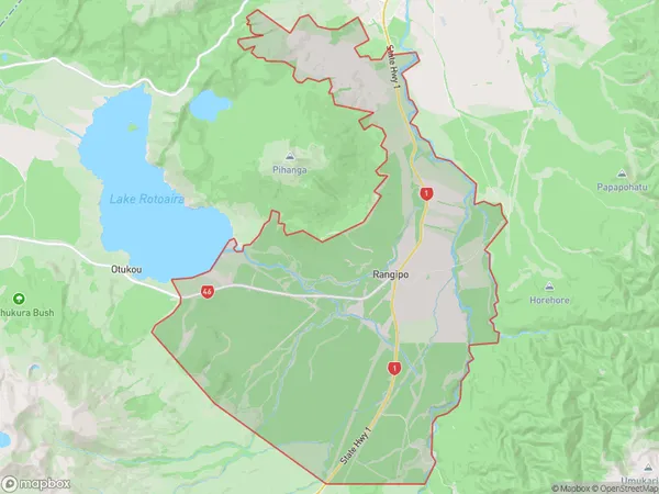 Rangipo, Waikato Polygon Area Map