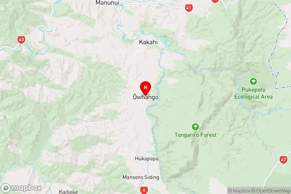 Owhango,Manawatu-Wanganui Region Map