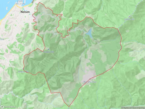 Maitai, Nelson Polygon Area Map