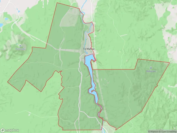 Lake Matahina, Bay of Plenty Polygon Area Map