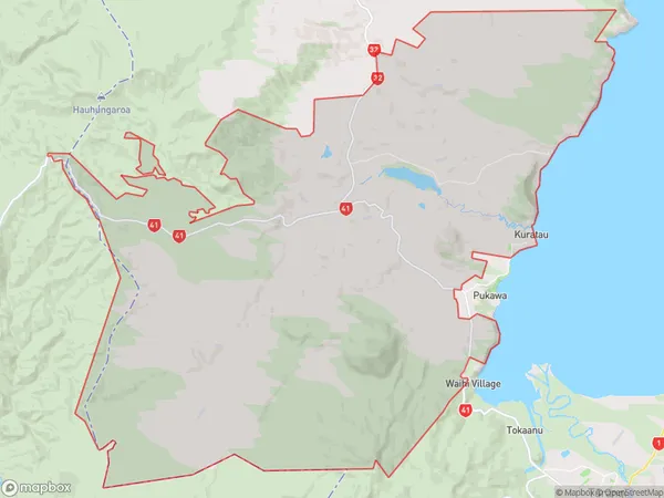 Kuratau, Waikato Polygon Area Map