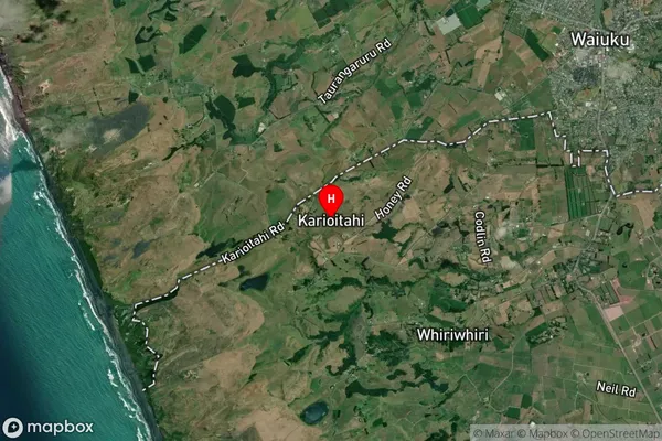 Karioitahi,Waikato Satellite Map