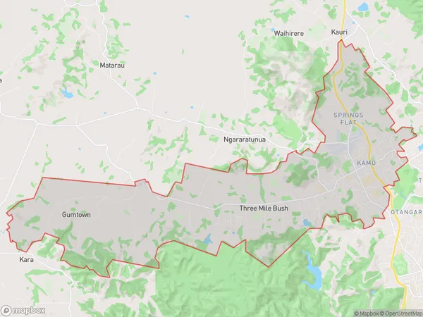 Kamo, Northland Polygon Area Map