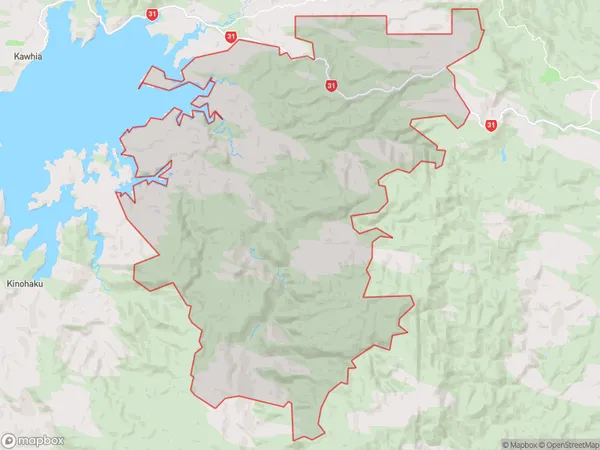 Hauturu, Waikato Polygon Area Map