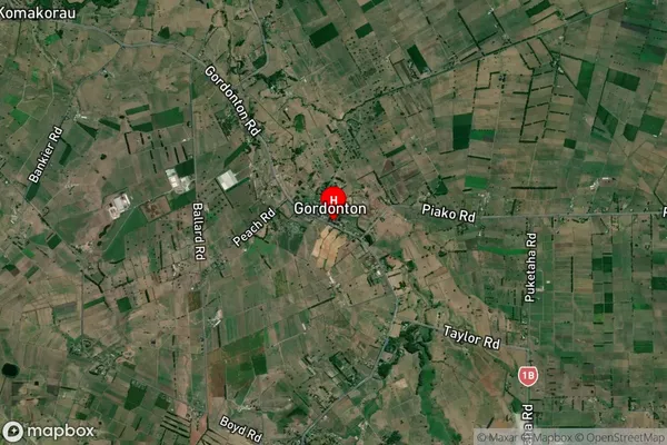 Gordonton,Waikato Satellite Map