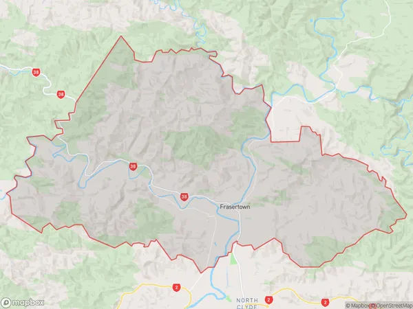 Frasertown, Hawke's Bay Polygon Area Map