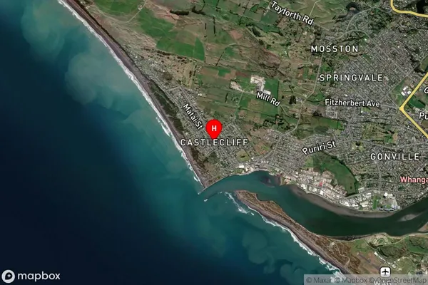 Castlecliff,Manawatu-Wanganui Satellite Map