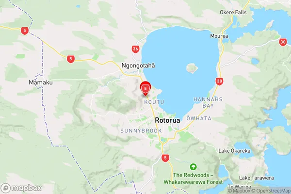 Fairy Springs,Bay of Plenty Region Map