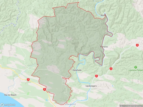 Brunswick, Manawatu-Wanganui Polygon Area Map