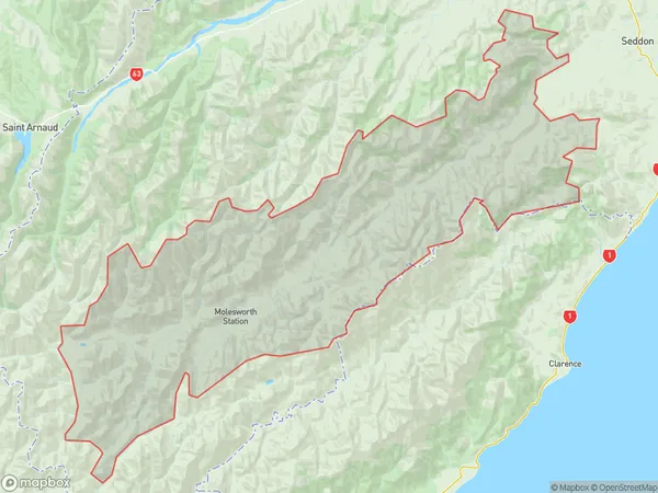 Awatere Valley, Marlborough Polygon Area Map