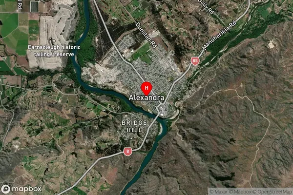 Alexandra,Otago Satellite Map