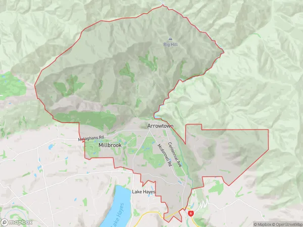 Arrowtown, Otago Polygon Area Map