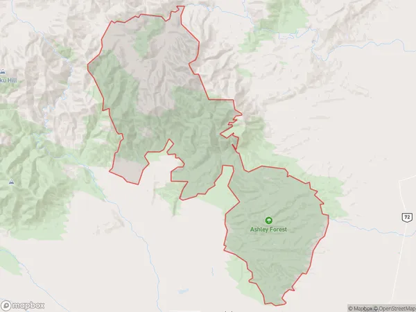 Ashley Forest, Canterbury Polygon Area Map