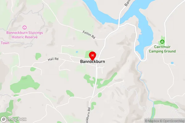 Bannockburn,Otago Area Map