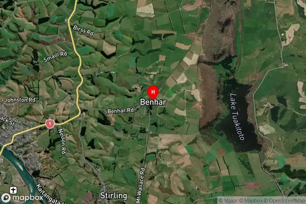 Benhar,Otago Satellite Map