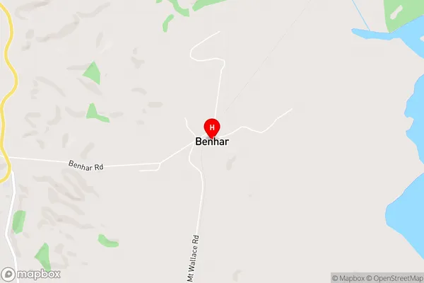 Benhar,Otago Area Map