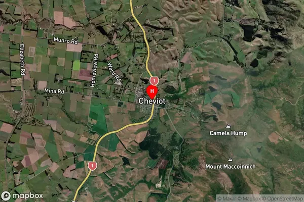 Cheviot,Canterbury Satellite Map