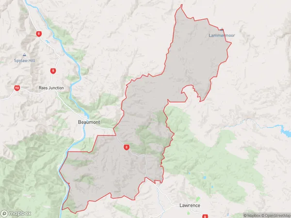 Craigellachie, Otago Polygon Area Map