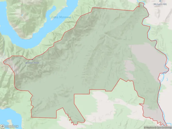 Dean, Southland Polygon Area Map