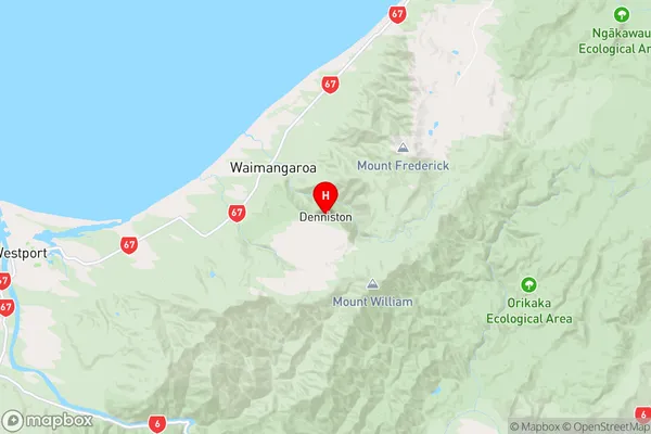 Denniston,West Coast Region Map