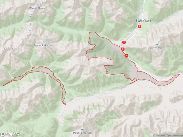 Doubtful Range, Canterbury Polygon Area Map