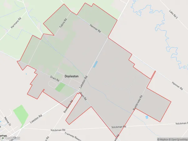 Doyleston, Canterbury Polygon Area Map