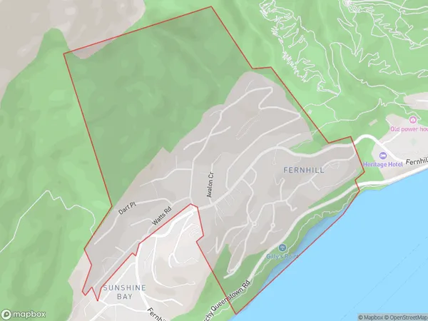 Fernhill, Otago Polygon Area Map