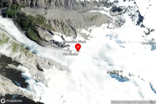 Fox Glacier,West Coast Satellite Map