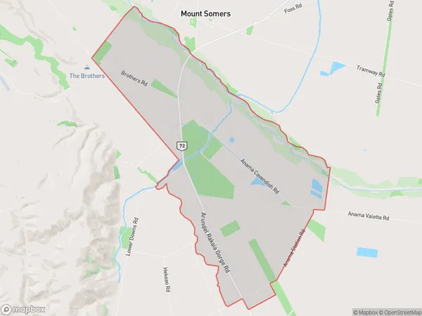 Cavendish, Canterbury Polygon Area Map