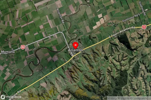 Allanton,Otago Satellite Map