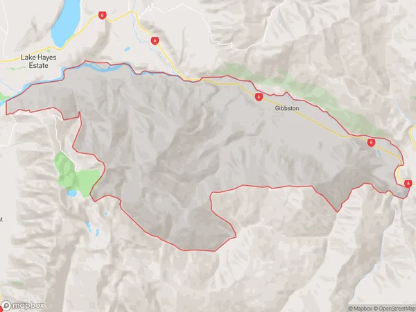 ZipCode 9384 Map for Gibbston