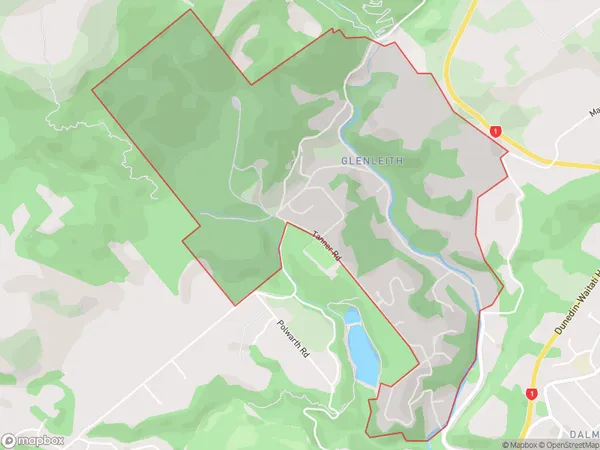 Glenleith, Otago Polygon Area Map