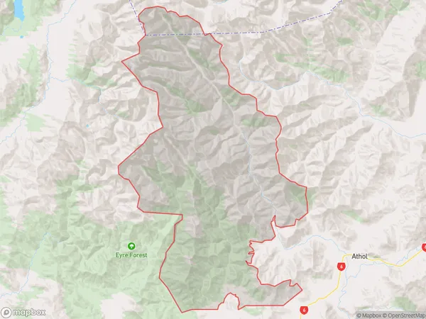 Irthing, Southland Polygon Area Map