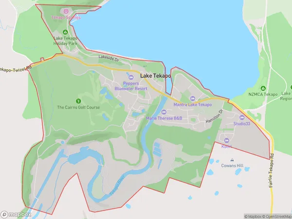 ZipCode 7945 Map for Lake Tekapo