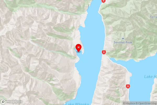 Minaret Bay,Otago Region Map