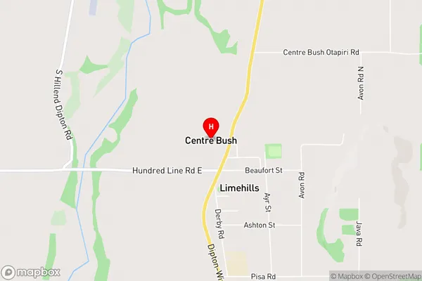 Centre Bush,Southland Area Map