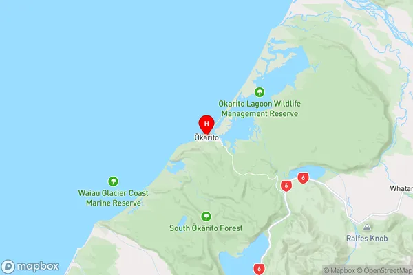 Okarito,West Coast Region Map