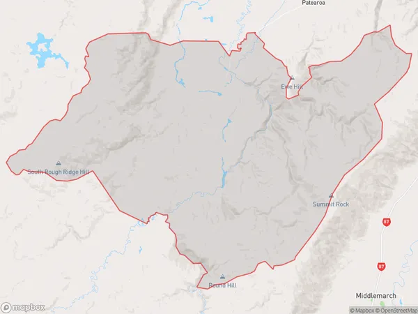 Paerau, Otago Polygon Area Map