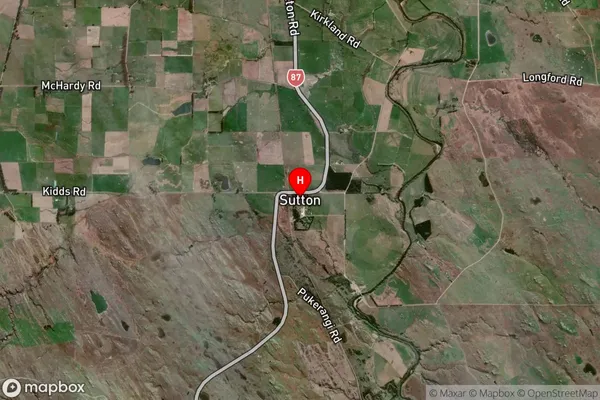 Sutton,Otago Satellite Map