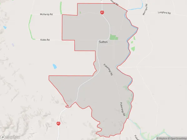 Sutton, Otago Polygon Area Map