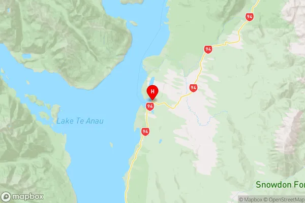 Te Anau Downs,Southland Region Map