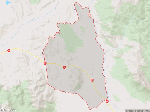 Centre Hill, Southland Polygon Area Map