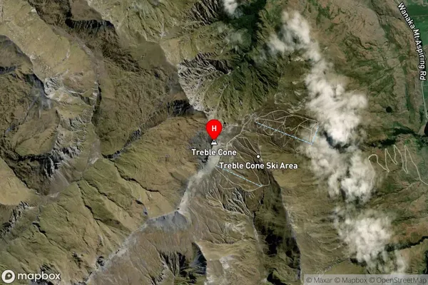 Treble Cone,Otago Satellite Map