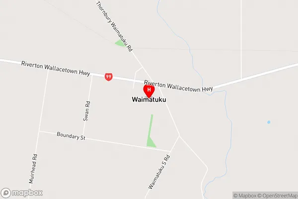 Waimatuku,Southland Area Map