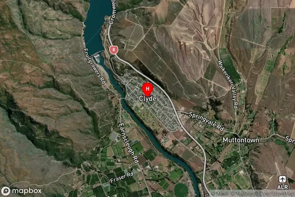 Clyde,Otago Satellite Map