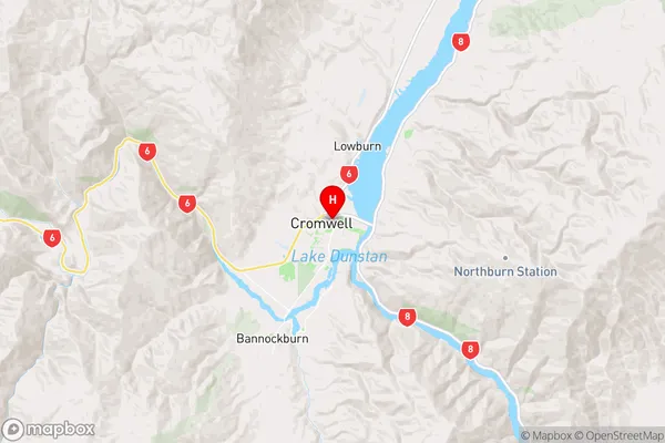 Cromwell,Otago Region Map